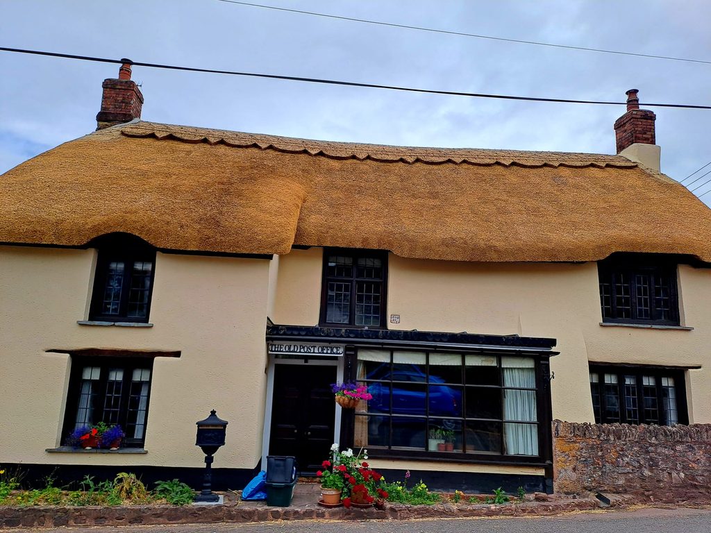 Thatched Cottage in Monksilver, Exmoor in water reed with block cut pattern ridge